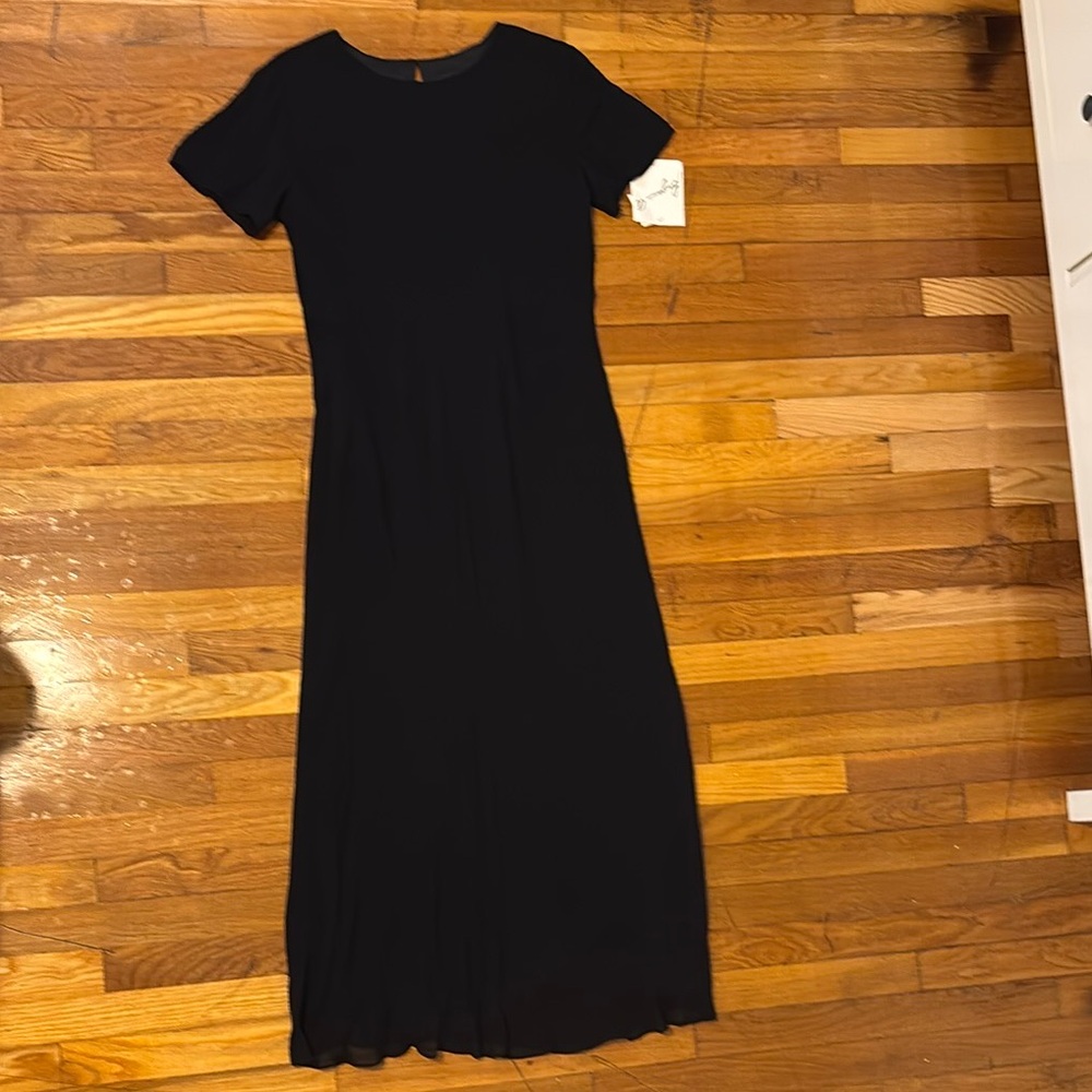 Benjamin A. Los Angeles Black Crew Neck Maxi Dress - Picture 6 of 6